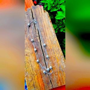 John Hardy station necklace sterling silver 925, 36 inches long. Balls design.
